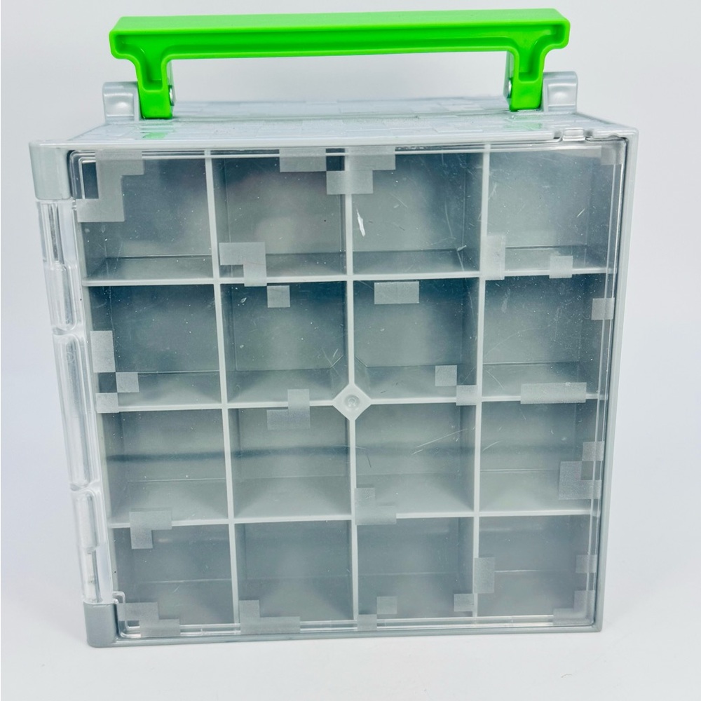 Minecraft Cube Mini Figures Collector Display Carrying Case Gray Storage Box